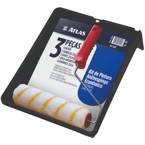 Kit de Pintura Antirrespingo com 03 Peças - 2003 - Pinceis Atlas Kit de Pintura Antirrespingo C/03pc