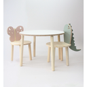 Ver imagem 1 de Conjunto de Mesa com Duas Cadeiras Infantil Borboleta e Dinossauro