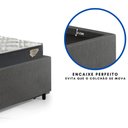 Ver imagem 2 de Base Box Cama Solteiro Sapateira Courino Linho Cinza e Colchão Adapto Ecoflex 88x188