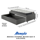 Ver imagem 5 de Base Box Cama Solteiro Sapateira Courino Linho Cinza e Colchão Adapto Ecoflex 88x188