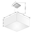 Ver imagem 4 de Lustre Pendente Quadrado Md-4065 Cúpula em Tecido 30/70x70cm Branco - Bivolt