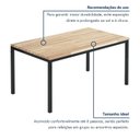 Ver imagem 7 de Mesa de Jantar Retangular Tampo Madeira Maciça 160CMX85CM Smart Marrom/Preto
