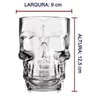 Jogo C/ 4 Canecas para Chopp Cerveja de Vidro Caveira Rock Style 510ml - 8