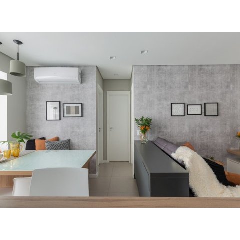 Revestimento Decorativo Textura Cimento Queimado Lavável Papel de Parede Vinílico Realista Impermeáv