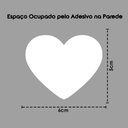 Ver imagem 6 de Adesivo Parede Infantil Quarto Sala Coração 5x6cm Branca