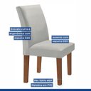 Ver imagem 3 de Kit 4 Cadeiras Estofadas Espanha Espresso Móveis