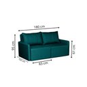 Ver imagem 5 de Sofá Cama Dubai Retratil e Reclinavel 3 Lugares em Linho Sofatec