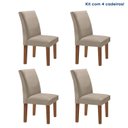 Ver imagem 2 de Kit 4 Cadeiras Estofadas Espanha Espresso Móveis