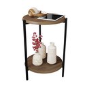 Ver imagem 3 de Mesa de Centro Lateral ou Canto Redonda 2 Tampos Aço e Mdf