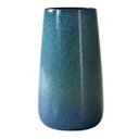 Ver imagem 1 de Vaso Cilindro Cerâmica Lótus Azul com Preto Burguina