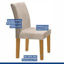 Ver imagem 3 de Kit 4 Cadeiras Estofadas Espanha Espresso Móveis