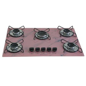 Cooktop 5bocas Ultra Chama 127/220v Marmo Rosa
