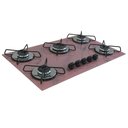 Ver imagem 2 de Cooktop 5bocas Ultra Chama 127/220v Marmo Rosa
