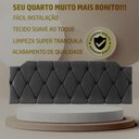 Ver imagem 4 de Cabeceira Kelly Dobrável Box Cama Casal 140cm Suede - Cinza