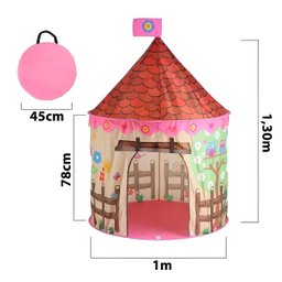 Barraca Infantil Cabana Tenda Toca Casinha Castelo Portátil - 4