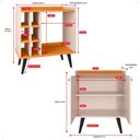 Ver imagem 6 de Kit Aparador Adega Porta Garrafas Barzinho Buffet 2 Portas Cantinho Café Prateleira Interna - Rpm