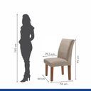 Ver imagem 6 de Kit 6 Cadeiras Estofadas Espanha Espresso Móveis