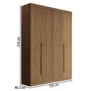 Ver imagem 4 de Guarda-roupa Casal Buriti 4 Portas 2 Gavetas Ripado Flex Jatoba 16244 - Santos Andirá
