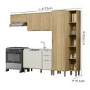 Ver imagem 3 de Cozinha Modulada Vick 4 Peças Castanho Off White