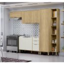 Ver imagem 2 de Cozinha Modulada Vick 4 Peças Castanho Off White