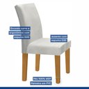 Ver imagem 3 de Kit 6 Cadeiras Estofadas Espanha Espresso Móveis