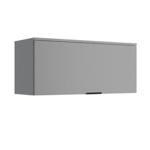 Armário Aéreo de Cozinha Miami 800mm 1 Porta Carraro Cinza Titânio