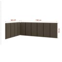 Ver imagem 5 de Conjunto Cabeceira Painel Estofada para Cama de Solteiro - Marrom