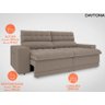 Sofá Daytona 2,00M Assento Retrátil e Reclinável Velosuede Bege - Netsofás - 3