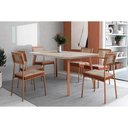 Ver imagem 1 de Mesa Sala Jantar Stellar 160cm+ 6 Cadeiras Lux Rose Carraro