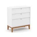 Ver imagem 2 de Jogo de Quarto Infantil Unique com Cômoda 3 Gavetas e Berço Branco Soft/eco Wood - Matic Móveis