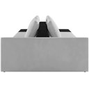 Ver imagem 2 de Sofá Ilha Modular para Sala 232cm com Puff Dublin K01 Veludo Cinza e Sintético Preto - Lyam Decor
