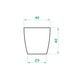 Vaso Planta 40x40 Oval Moderno Polietileno - BRANCO 006 - 2
