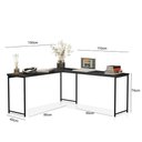 Ver imagem 3 de Mesa em L sem Prateleira Office em Mdf Industrial Klm Store Preto-preto