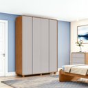 Ver imagem 1 de Roupeiro Bellagio (1840) 04Pts c/Pes Amendoa Clean/Off White