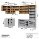 Ver imagem 5 de Cozinha Modulada 15 Peças 11 Aéreos 3 Balcões 1 Cristaleira Nara CabeCasa MadeiraOriginals