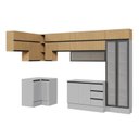 Ver imagem 4 de Cozinha Modulada 15 Peças 11 Aéreos 3 Balcões 1 Cristaleira Nara CabeCasa MadeiraOriginals