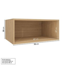 Cozinha Modulada 15 Peças 11 Aéreos 3 Balcões 1 Cristaleira Nara CabeCasa MadeiraMadeira - 9