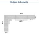 Ver imagem 7 de Cozinha Planejada 15 Peças 11 Aéreos 3 Balcões 1 Cristaleira Nara CabeCasa MadeiraOriginals Marrom/Avena/Cinza Claro
