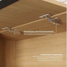 Cozinha Modulada 15 Peças 11 Aéreos 3 Balcões 1 Cristaleira Nara CabeCasa MadeiraMadeira - 15