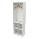 Ver imagem 2 de Armário Colmeia Mirela M5 100% Mdf (closet Lojas Expositor) Vetorial Móveis Branco