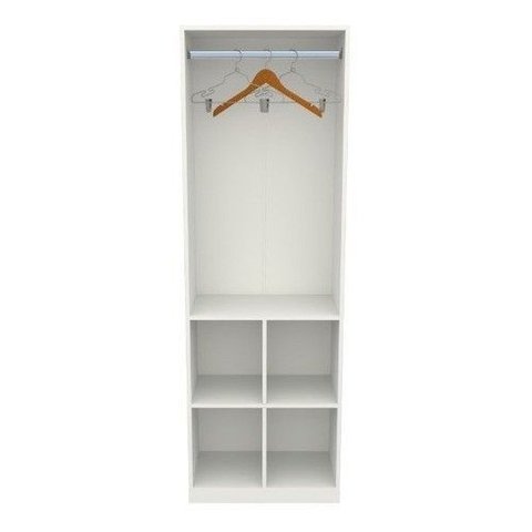 Armário Colmeia Mirela M5 100% Mdf (closet Lojas Expositor) Vetorial Móveis Branco