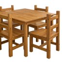 Ver imagem 5 de Conjunto de Mesa e Cadeiras de Jantar Recanto Bege/Cera Envelhecido