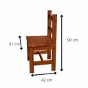 Ver imagem 4 de Conjunto de Mesa e Cadeiras de Jantar Recanto Bege/Cera Envelhecido