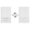 Ver imagem 5 de Guarda Roupa Casal 136cm 2 Portas Solare Branco/Freijó a02 - Mpozenato