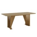 Ver imagem 2 de Mesa de Jantar Adriana Ambiente 200 Cm Canto Arredondado com Vidro Nature – Henn