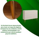 Ver imagem 3 de Comoda Sapateira Elfe Retro 1 Porta 4 Gavetas Areia Fosco - Moveisaqui