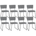 Ver imagem 1 de Kit 08 Cadeiras Decorativas Para Sala De Jantar Allana L02 Pied Poule - Lyam Decor