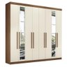 Guarda Roupa Casal Master New 8.4 8 Portas Jatobá/areia com Espelho - Santos Andirá - 1