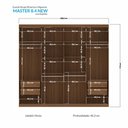 Ver imagem 4 de Guarda Roupa Casal Master New 8.4 8 Portas Jatobá/areia com Espelho - Santos Andirá