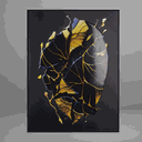 Ver imagem 1 de Quadro Decorativo Abstract Golden blue
